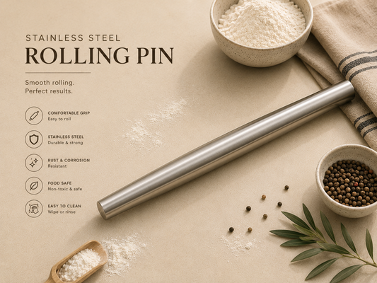 Rolling Pin Stainless Steel - 43cm
