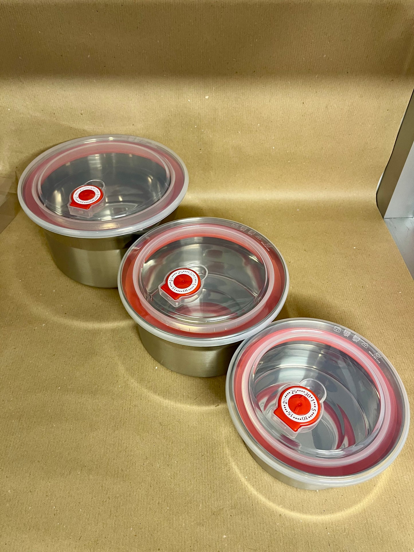 Stainless Steel Food Storage (pack of 3)
