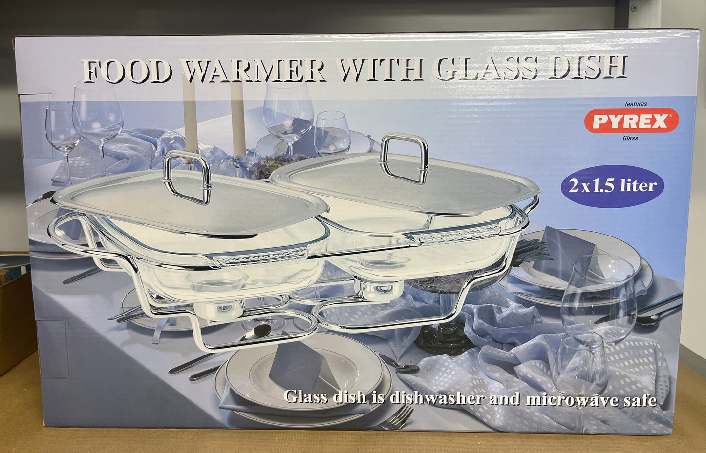 Food Warmer - Double Rectangle 2x1.5L
