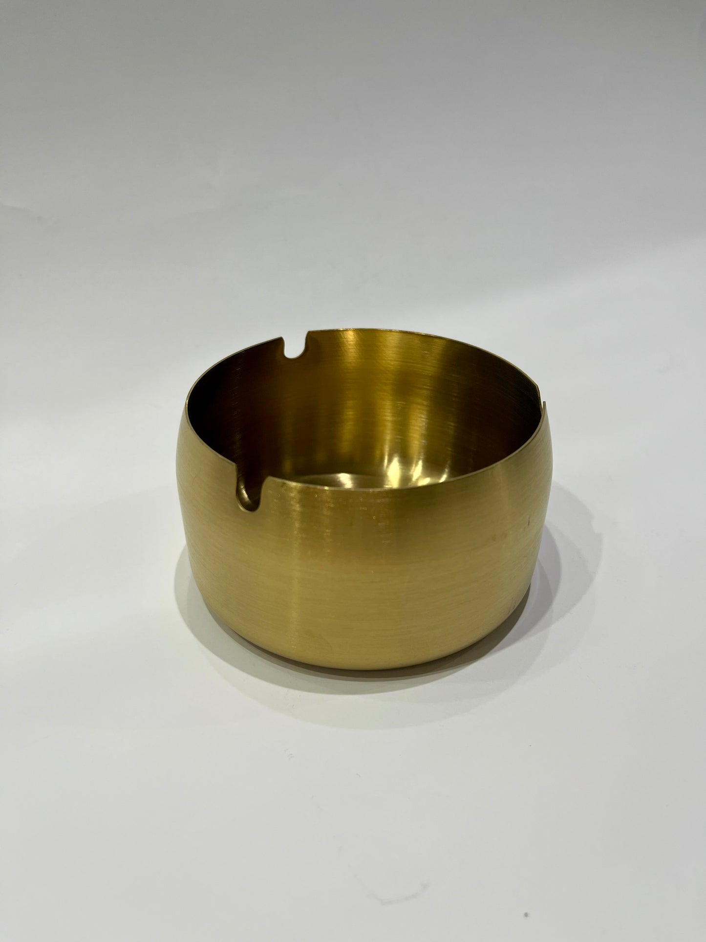 Metal High-Rim Ashtray - Gold