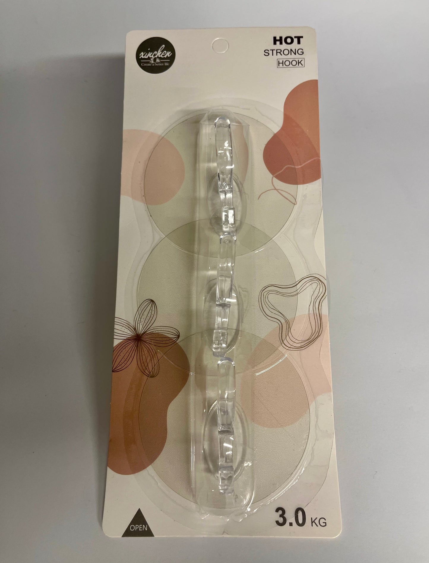 Double Transparent Hooks - 3pcs