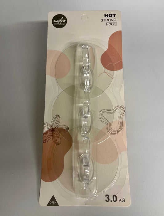 Double Transparent Hooks - 3pcs