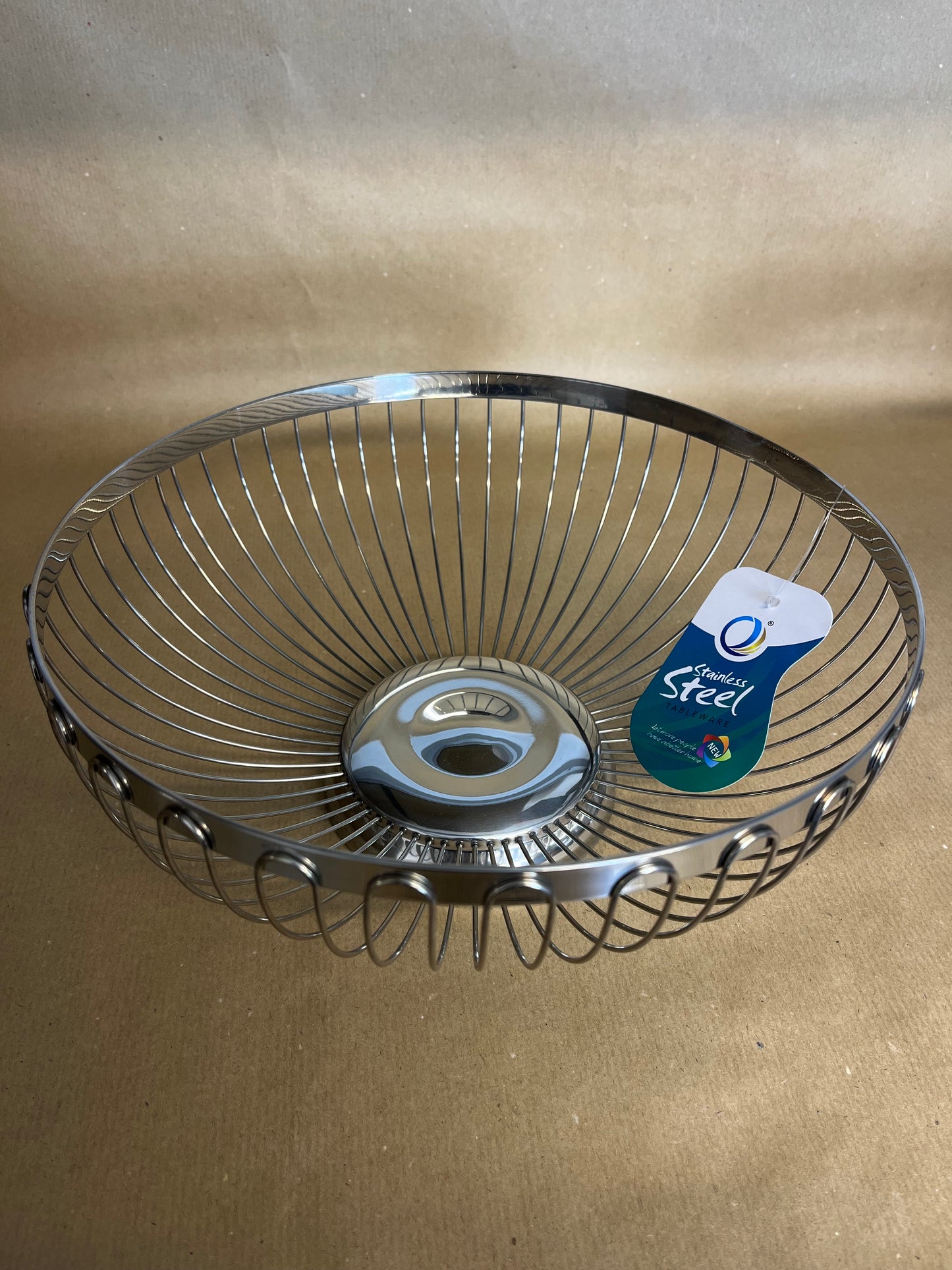 Retro Stainless Steel Round Fruit Basket
