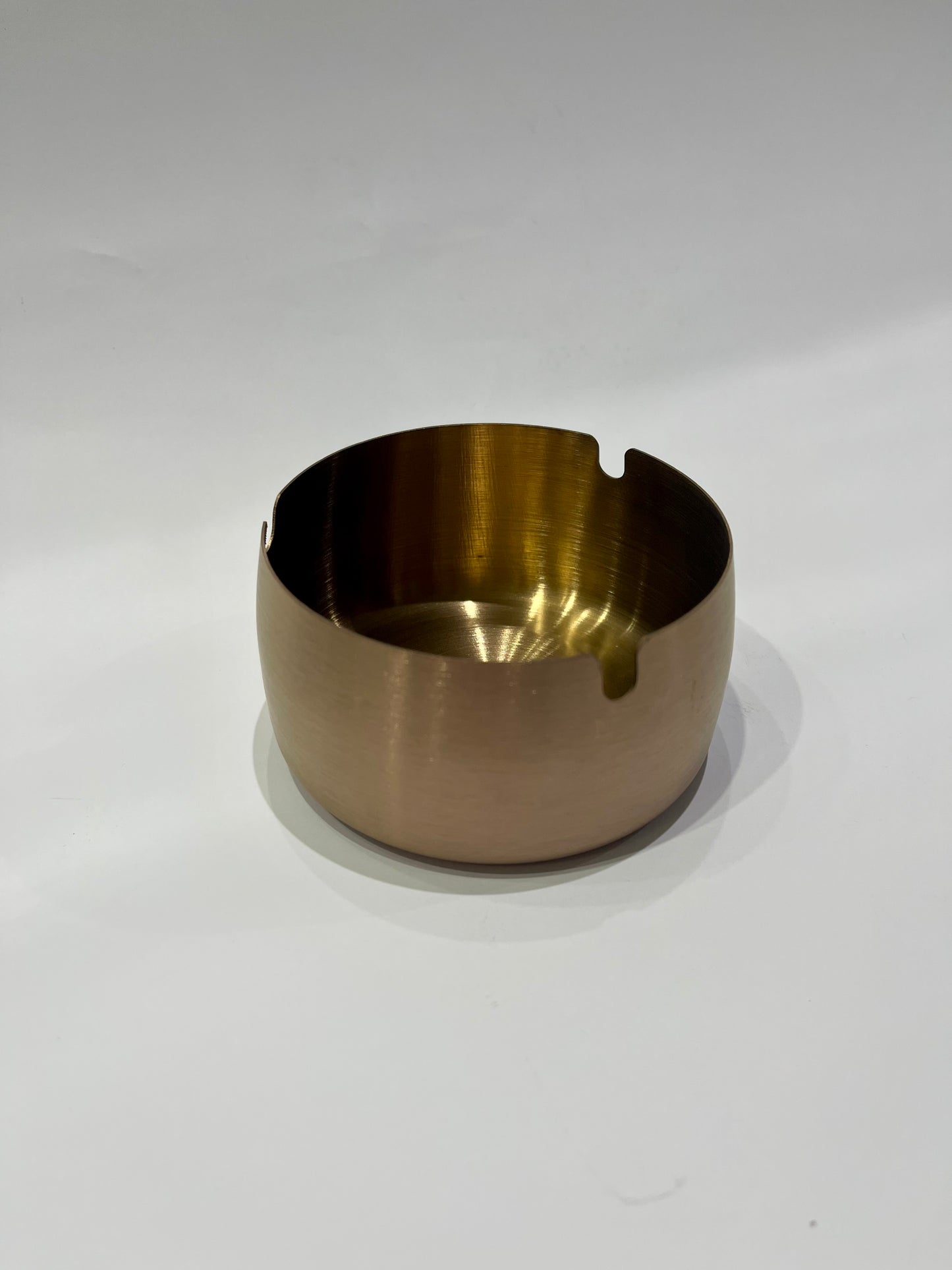 Metal High-Rim Ashtray - Bronze