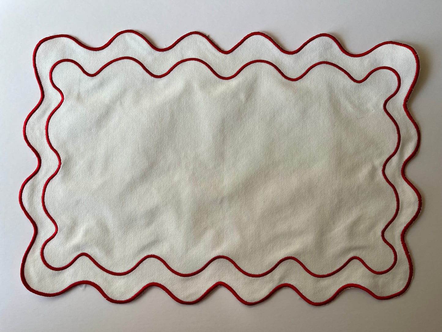 Wave Cotton Placemat (White Variations)