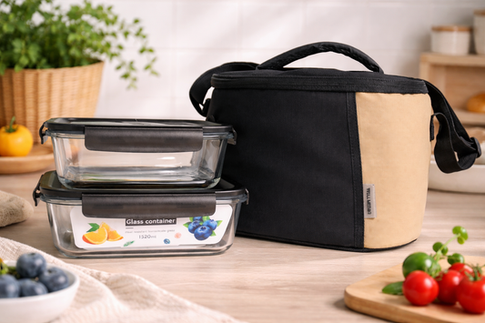 Lunch Bag & 2 Glass Boxes