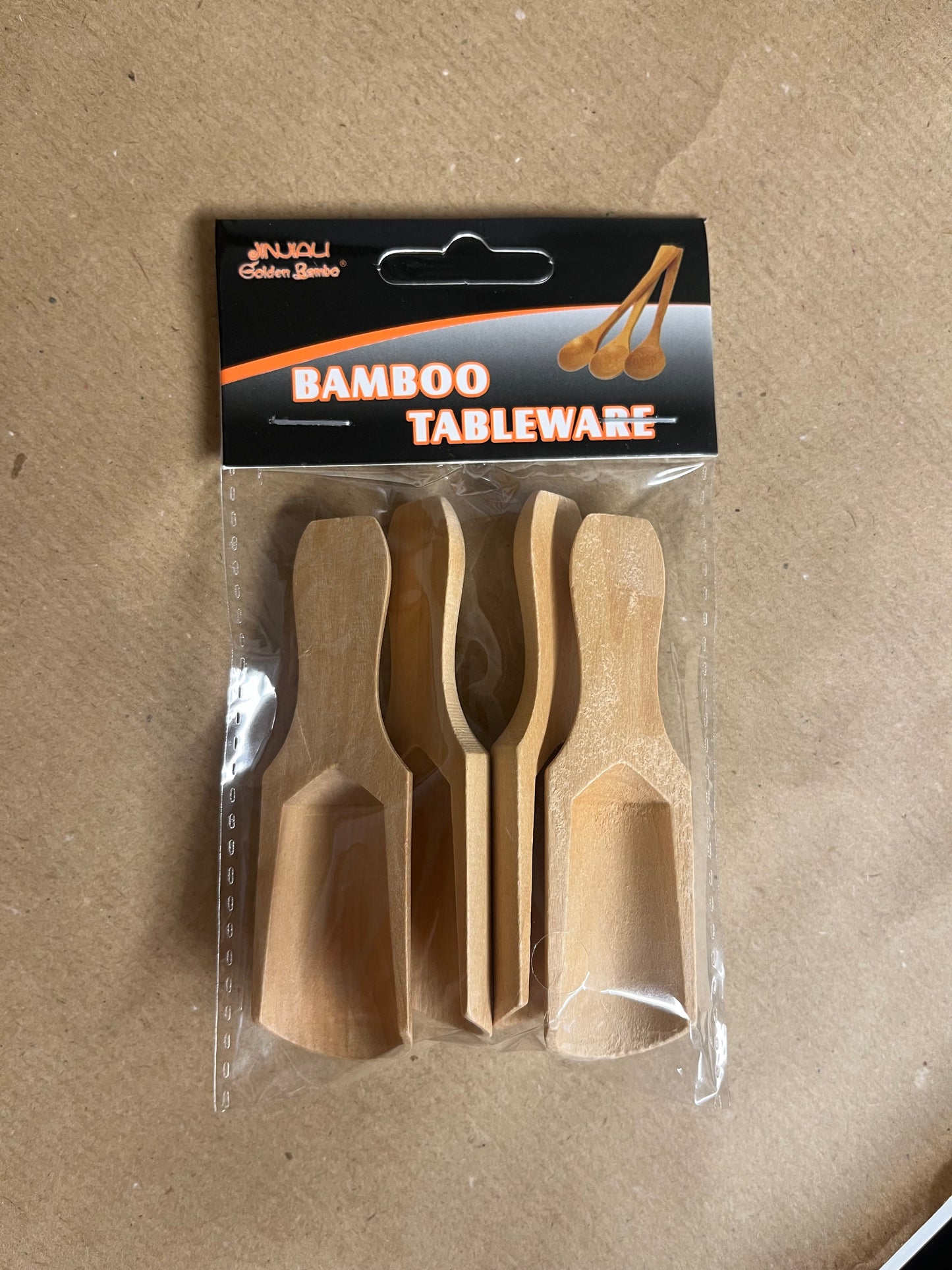 Bamboo Rectangle Spices Spoons  (8cm-4pcs)