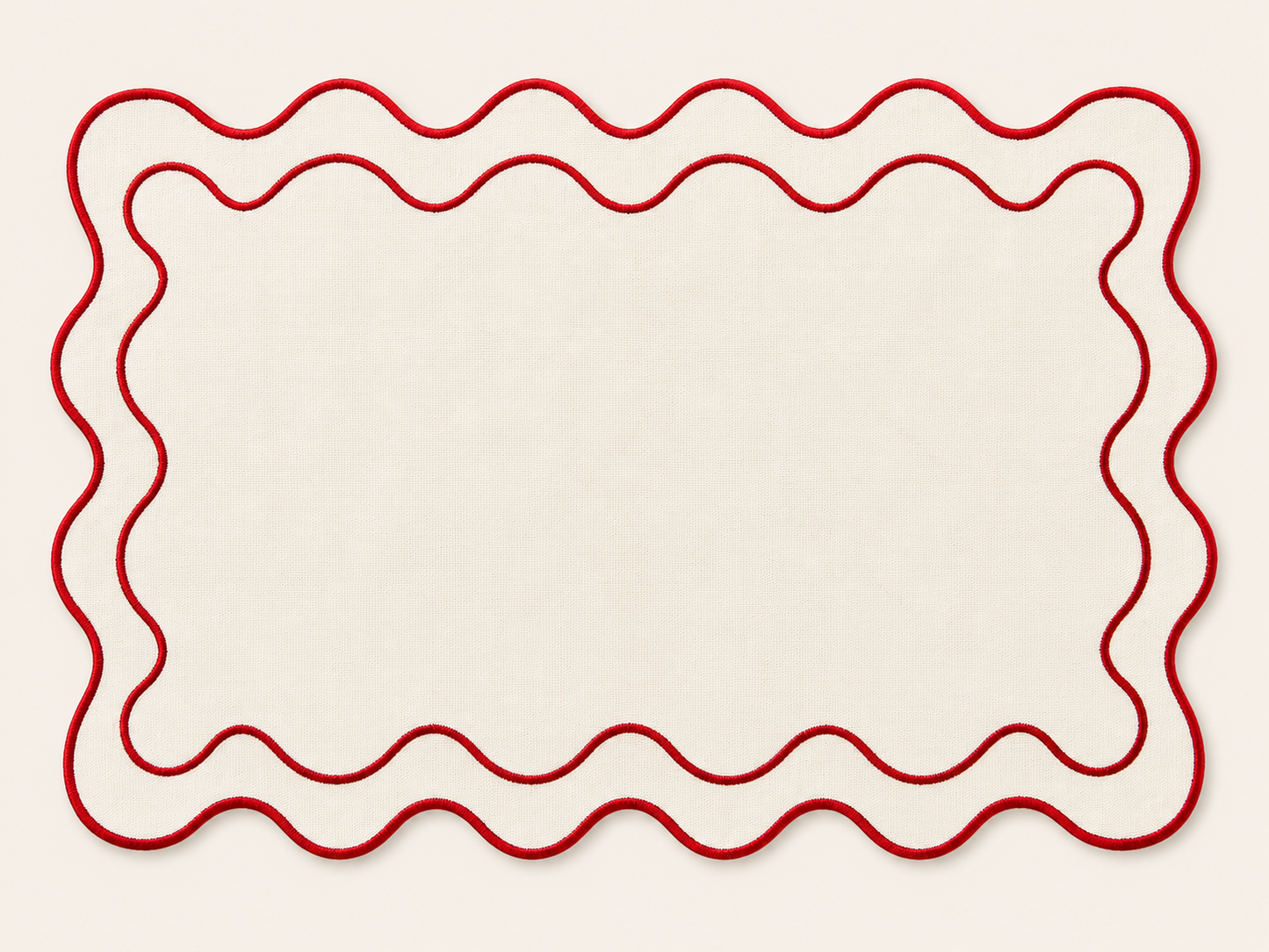 Wavy Placemats (White Variations - 6pcs)