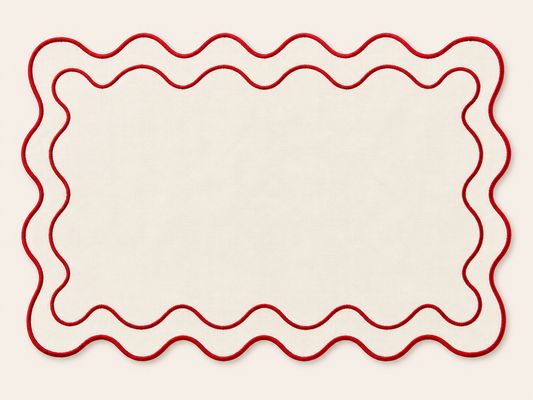 Wavy Placemats (White Variations - 6pcs)