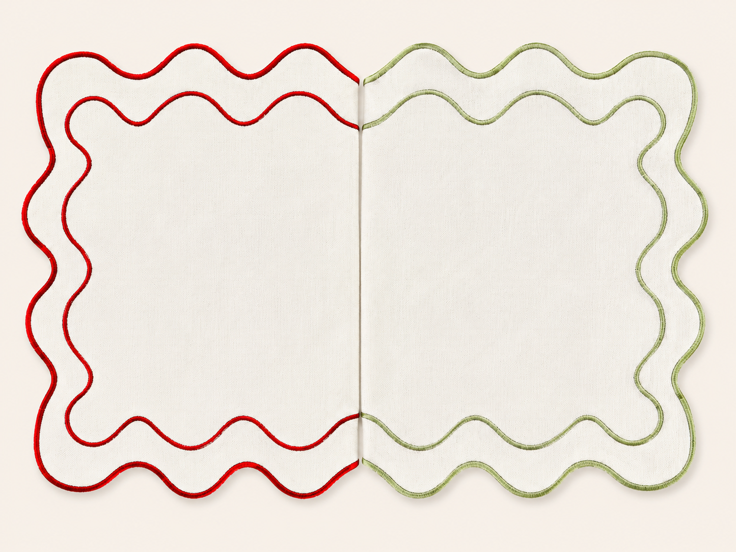 Wavy Placemats (White Variations - 6pcs)